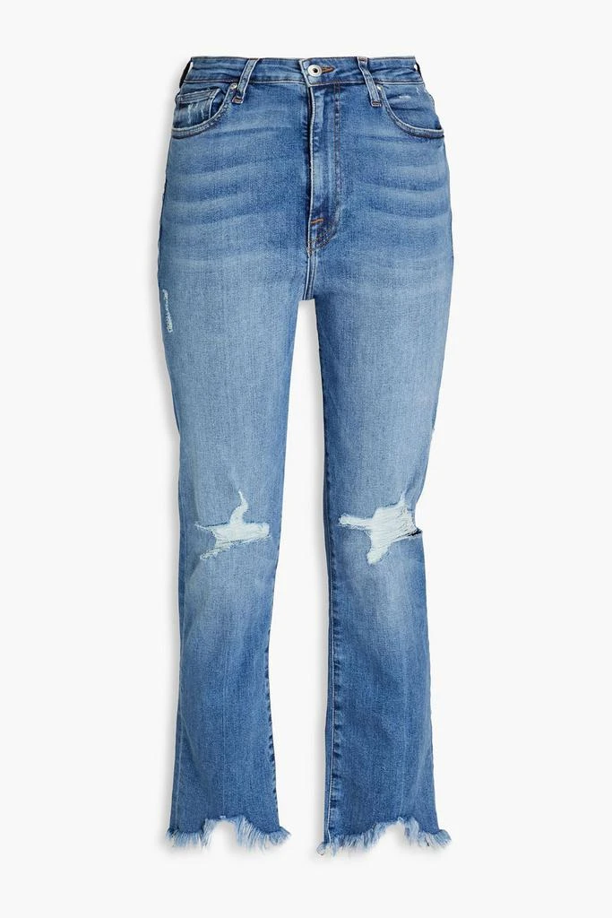 Jonathan Simkhai River distressed high-rise straight-leg jeans