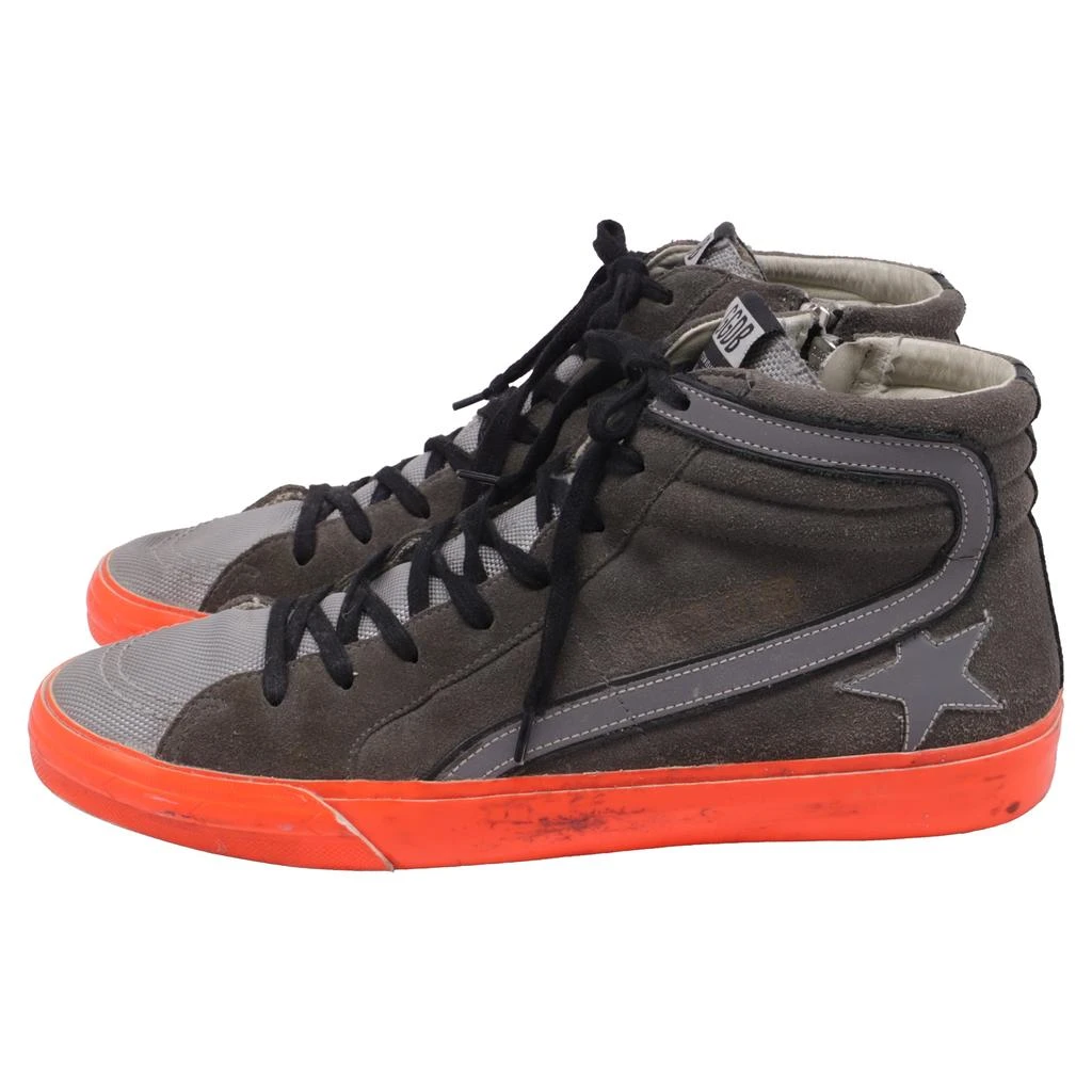 Golden Goose Slide High-Top Sneakers in Grey Suede 4