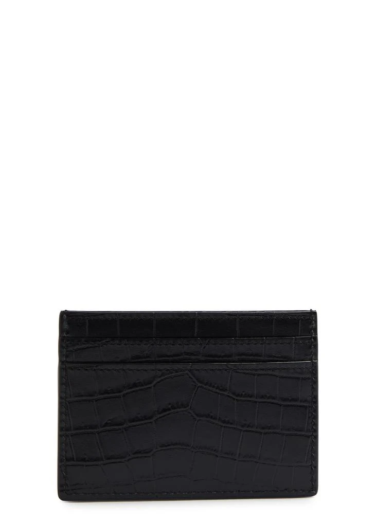 Yves Saint Laurent Logo crocodile-effect leather card holder 2