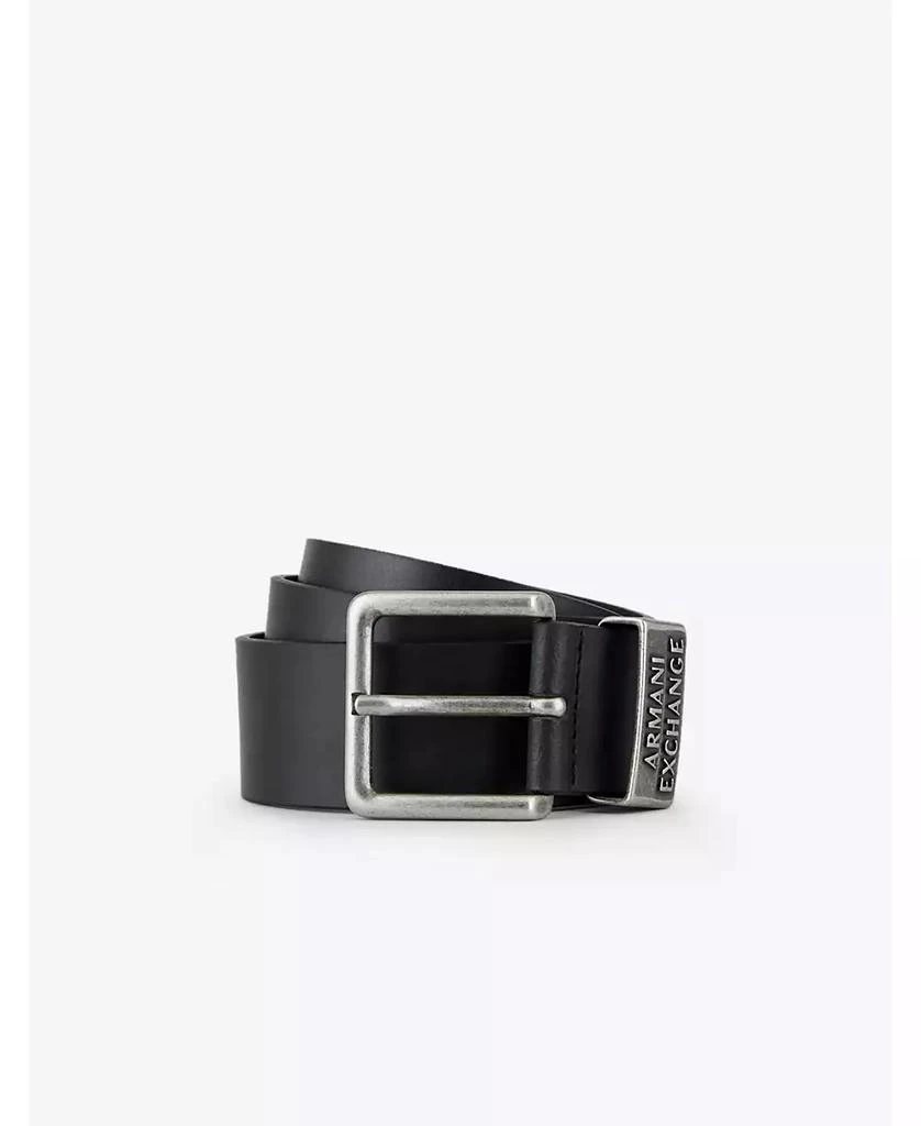 Armani Exchange AX Bold Buckle Logo Leather Belt 1