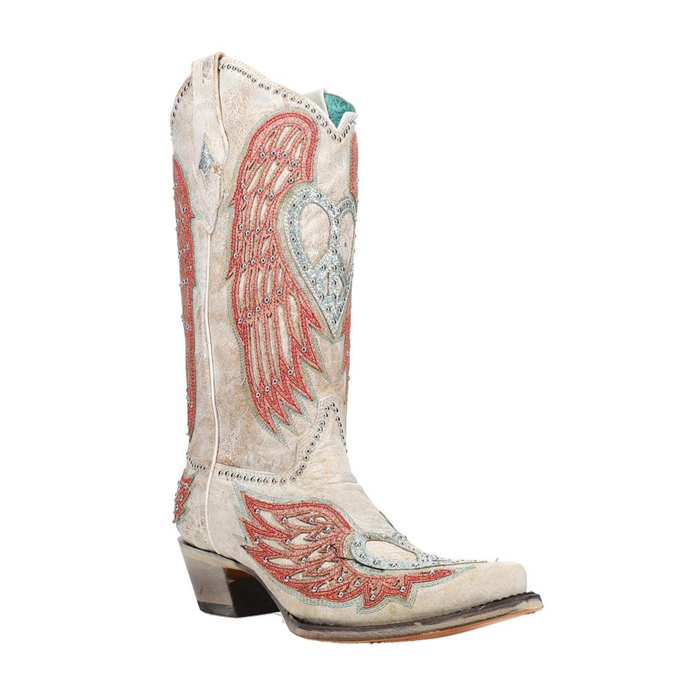 Corral Boots Heart and Wings Snip Toe Cowboy Boots