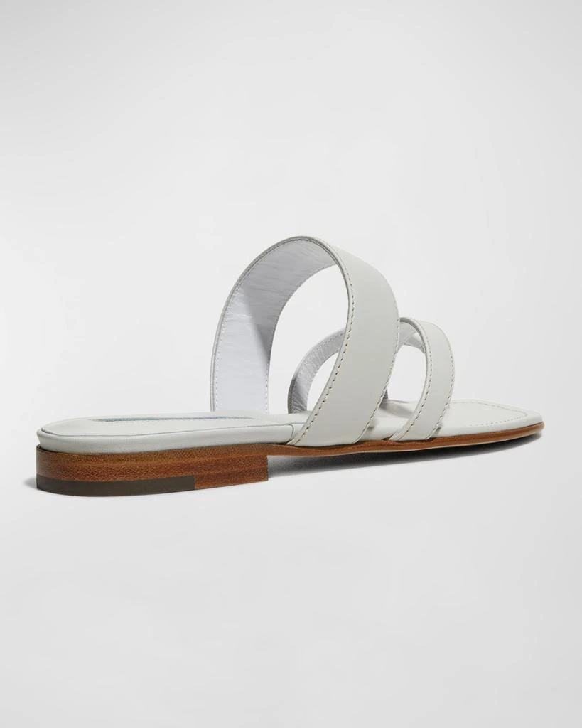 Manolo Blahnik Susa Flat Leather Sandals 3