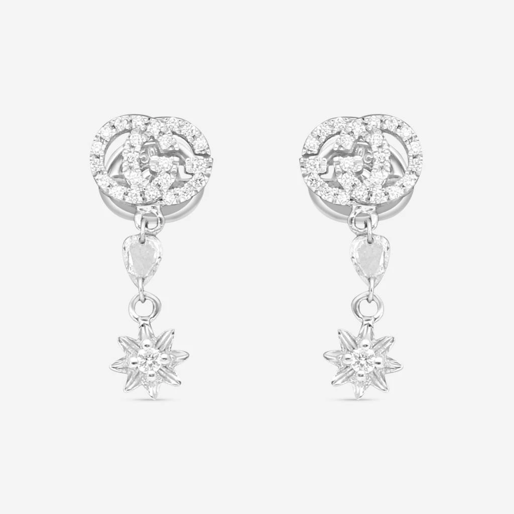 Gucci Gucci Flora 18K White Gold Diamond Drop Earrings YBD58183000100U-copy