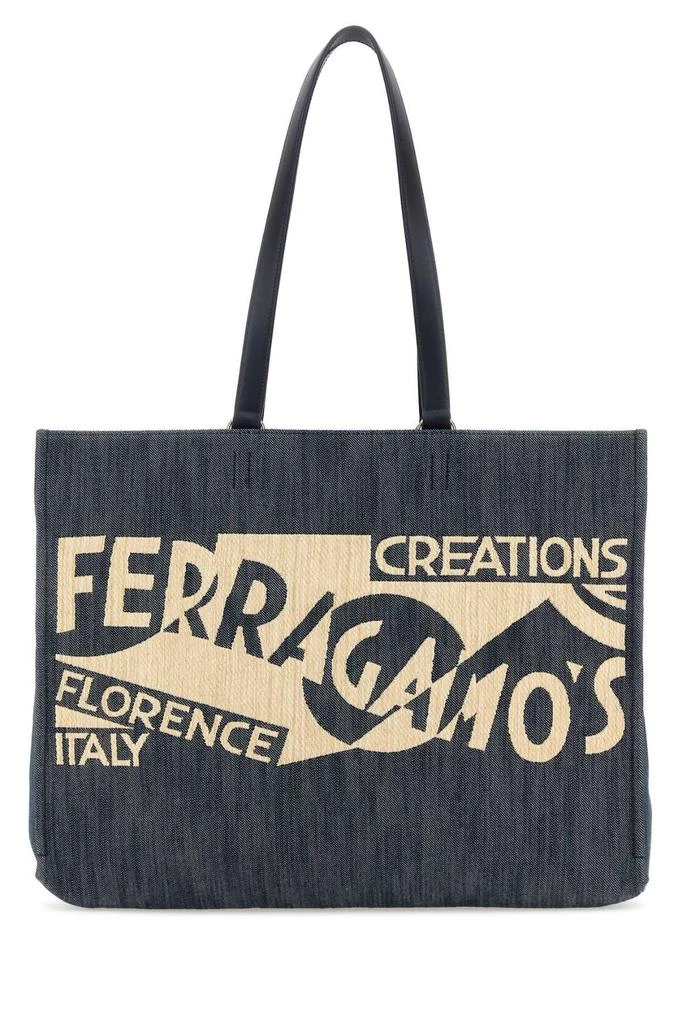 Salvatore Ferragamo Ferragamo Logo Detailed Large Tote Bag 1