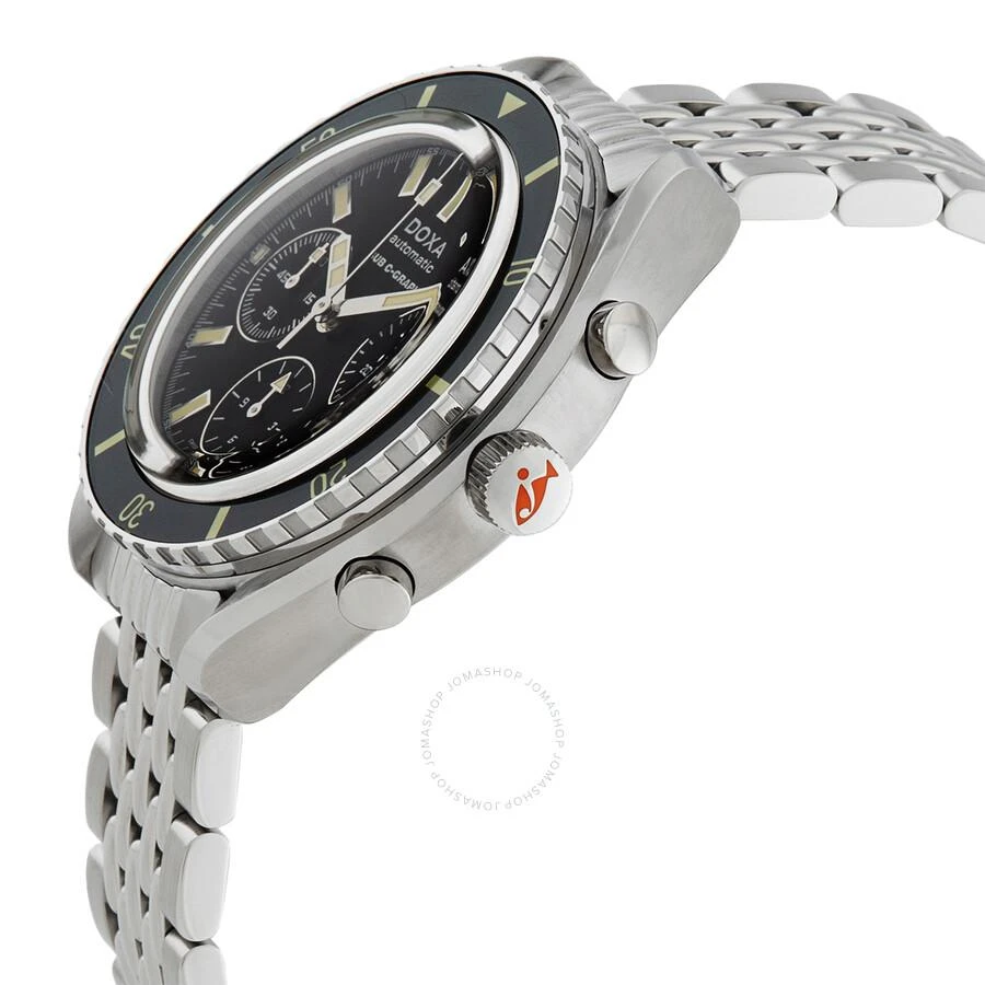 Doxa Sub 200 C-graph Sharkhunter Chronograph Automatic Black Dial Watch 798.10.101.10 2