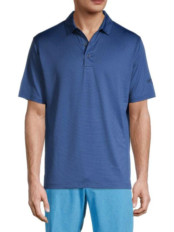 Callaway Pinstriped Stretch-Knit Polo 1