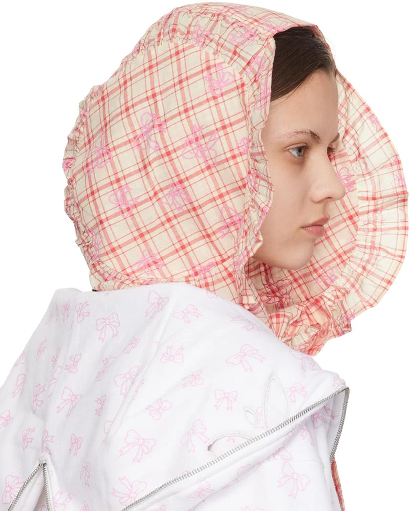 Ashley Williams Beige & Red Check Bonnet 3