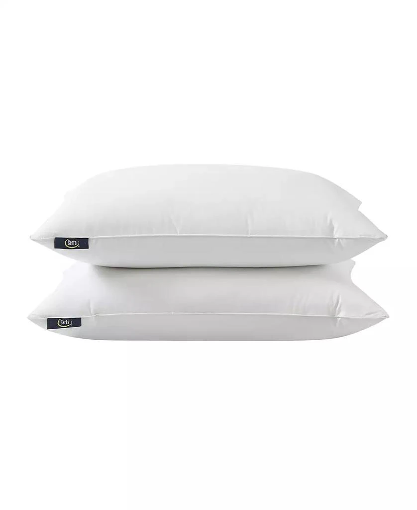 Serta HeiQ Cooling Softy-Around Feather & Down 2-Pack Pillow, Standard/Queen 2