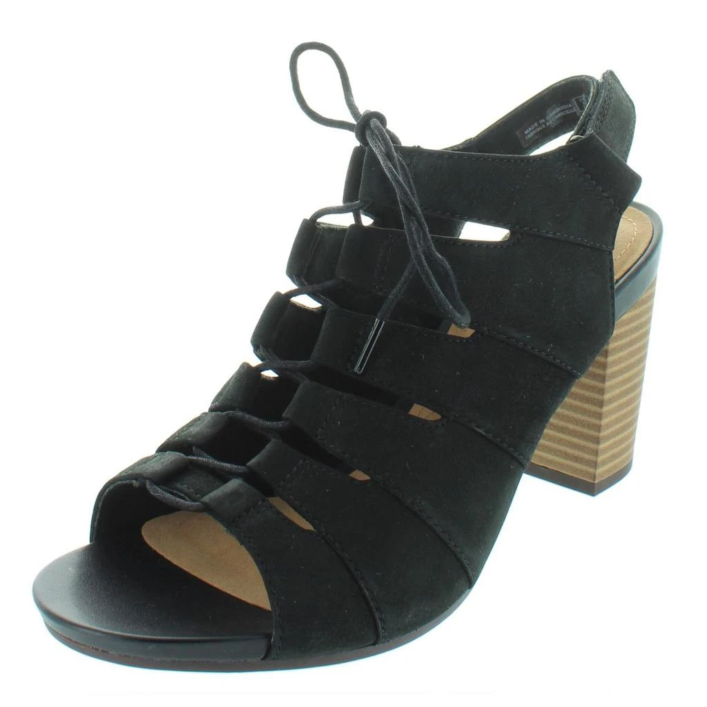 Clarks Banoy Waneta Womens Nubuck Caged Dress Sandals 3