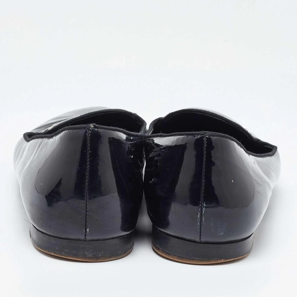 Prada Prada Black Patent Leather Smoking Slippers Size 41 5