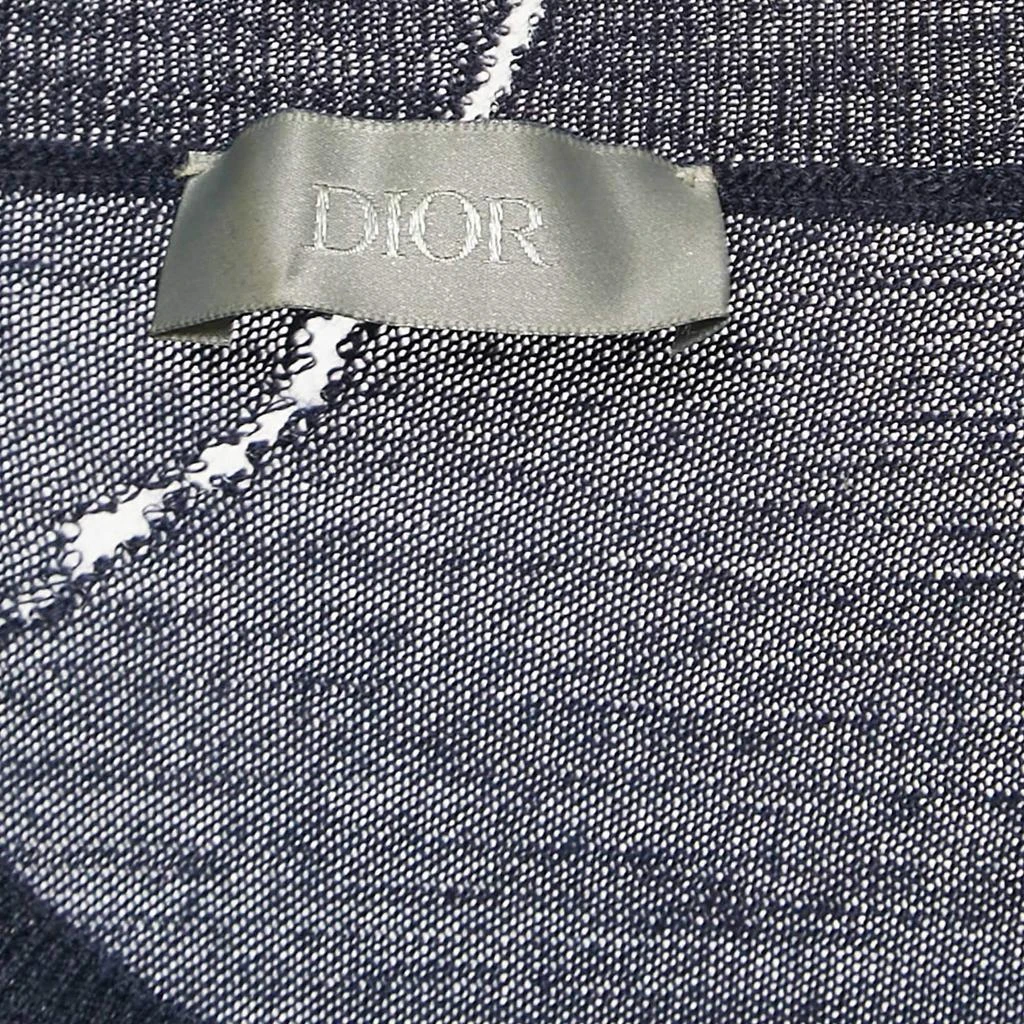 Dior Dior Homme X Daniel Arsham Navy Blue Crack Effect Short Sleeve Sweatshirt S 4