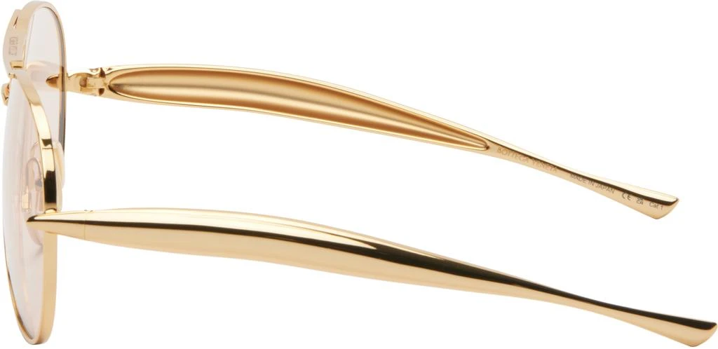 Bottega Veneta Gold Sardine Aviator Sunglasses 3