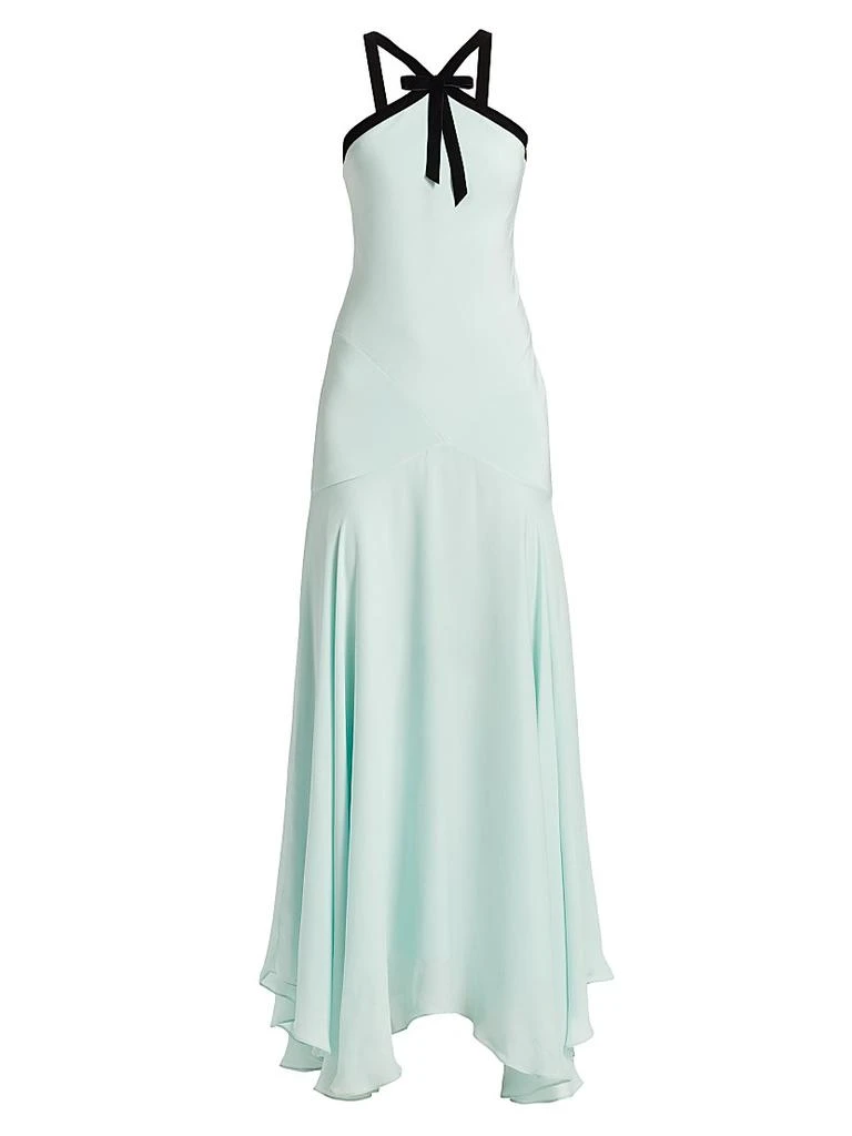 Rodarte Silk Crepe Halterneck Maxi Dress 1