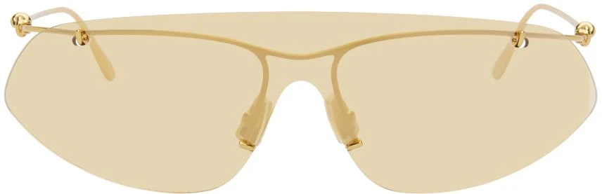 Bottega Veneta Gold Knot Shield Sunglasses 1
