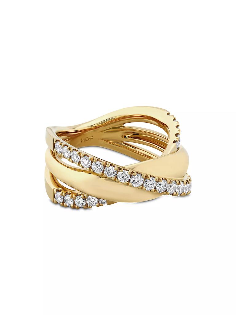 Hearts On Fire Grace 18K Yellow Gold & 0.73-0.81 TCW Diamond X Ring