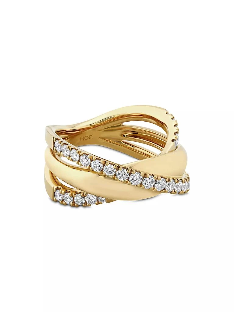 Hearts On Fire Grace 18K Yellow Gold & 0.73-0.81 TCW Diamond X Ring 1