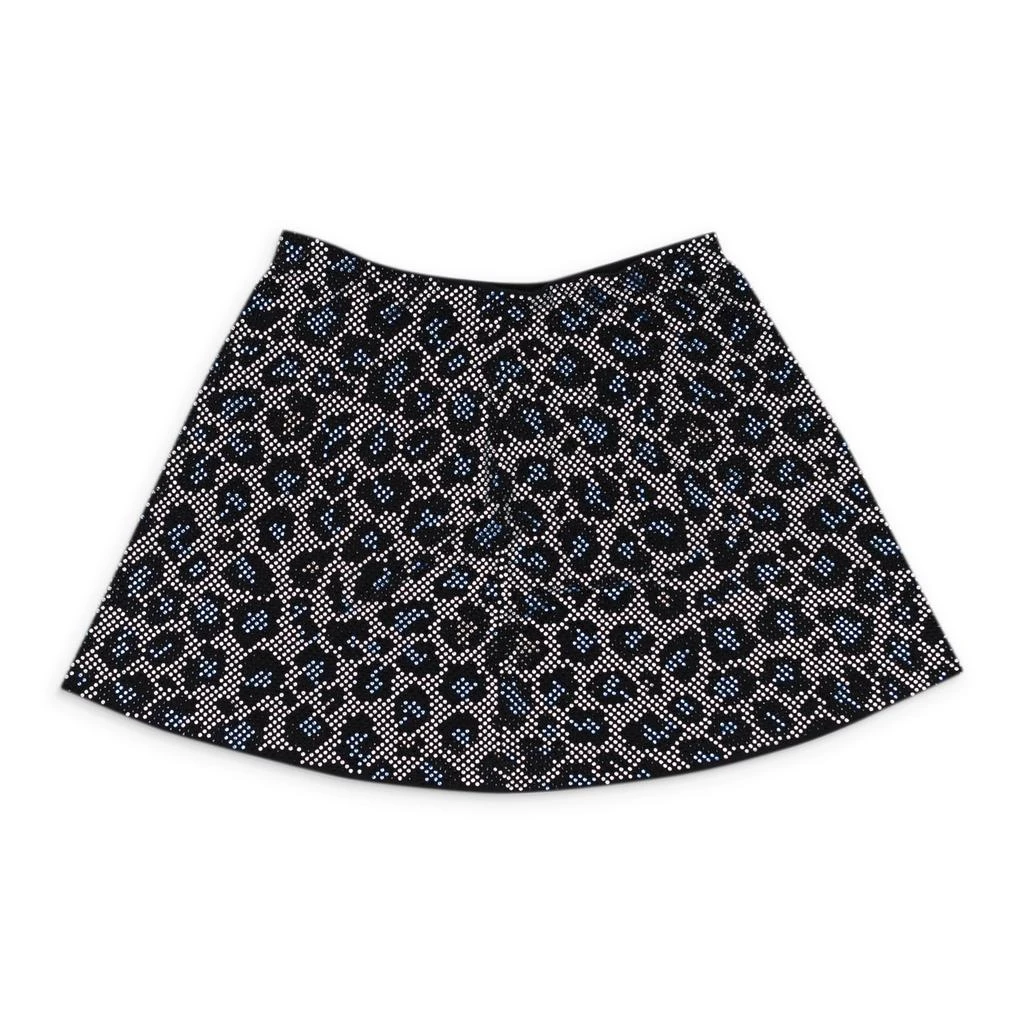 Adam Selman NWT ADAM SELMAN CRYSTAL RHINESTONE LEOPARD BLUE MINI SKIRT 1