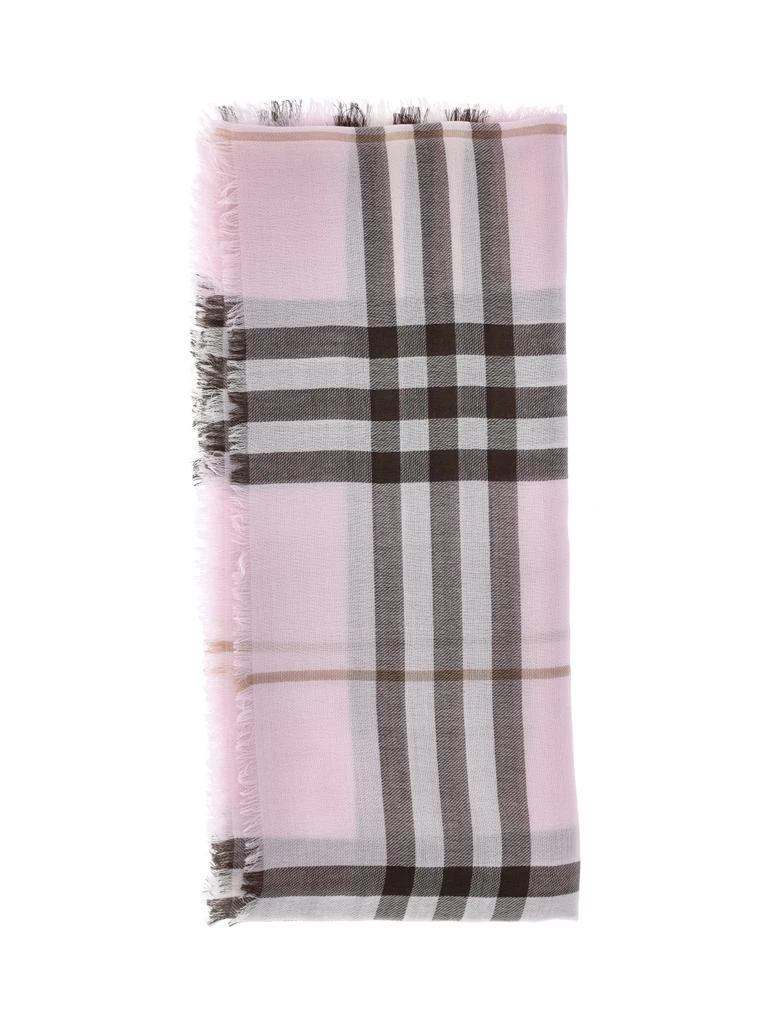 Burberry Classic Check Pattern Scarf In Light Pink