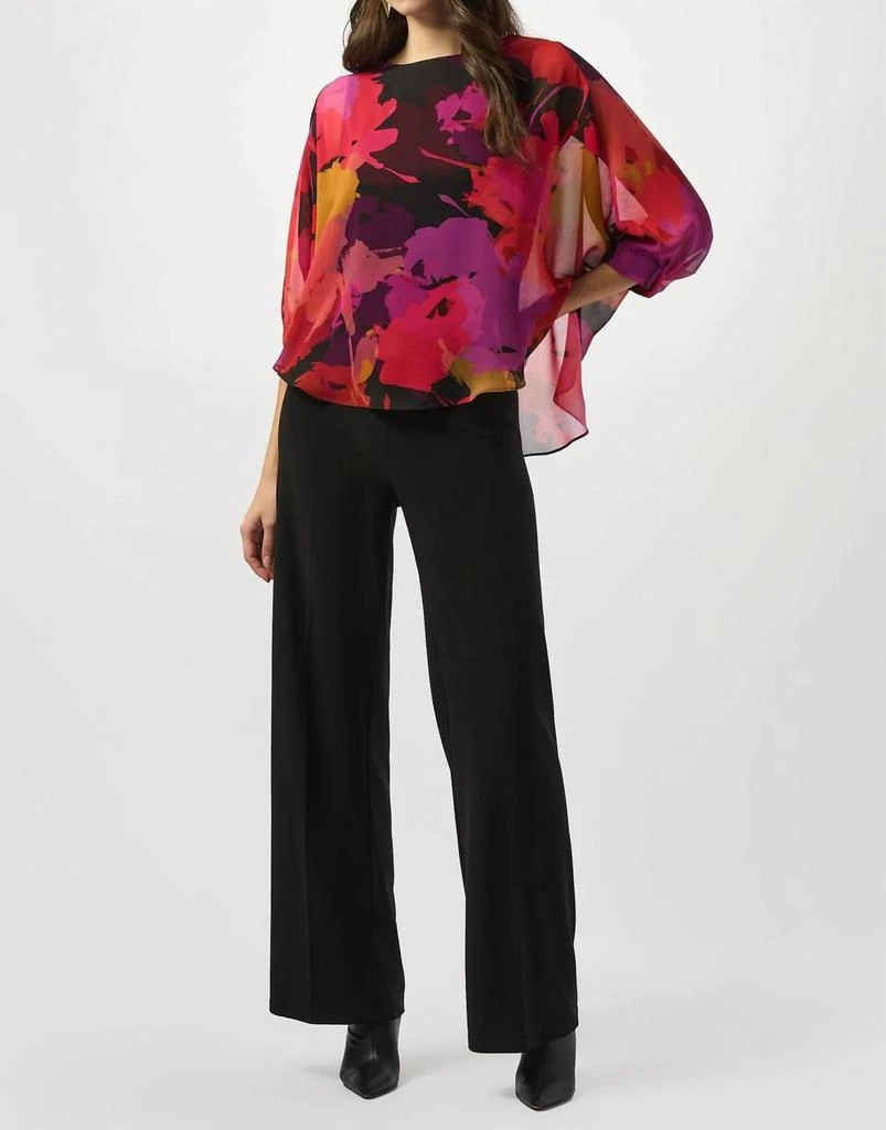 JOSEPH RIBKOFF Joseph Ribkoff - Chiffon Floral Print Boxy Top 3