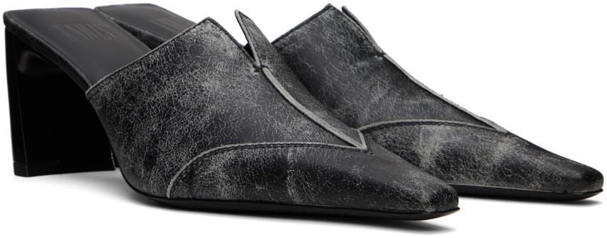 【関税込み】KNWLS SSENSE限定 ブラック Serpent ミュール KNWLS SSENSE Exclusive Black Serpent Mules - Slippers