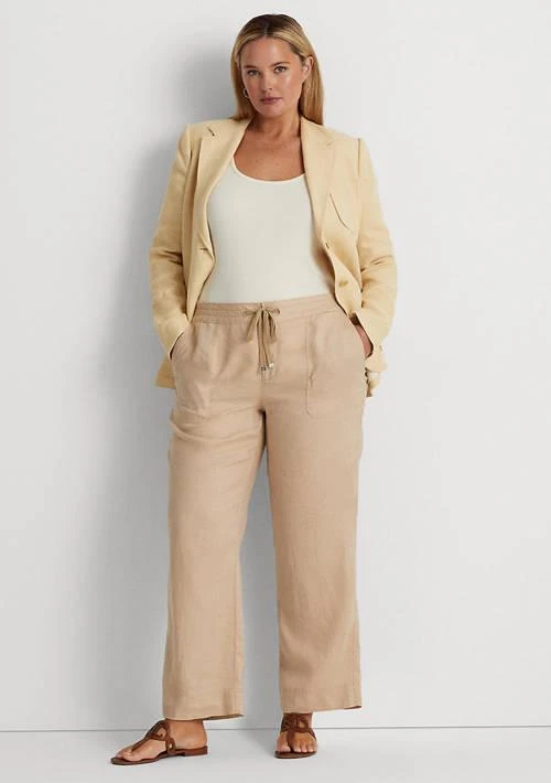 Ralph Lauren Ralph Lauren Plus Size Linen Wide Leg Pants 4