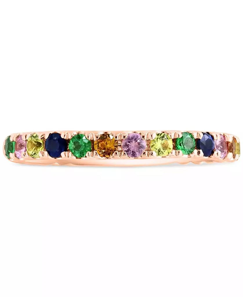 LALI Jewels Multicolor Sapphire (3/8 ct. t.w.) 
Tsavorite (1/8 ct. t.w.) Band Ring in 14k Rose Gold 3