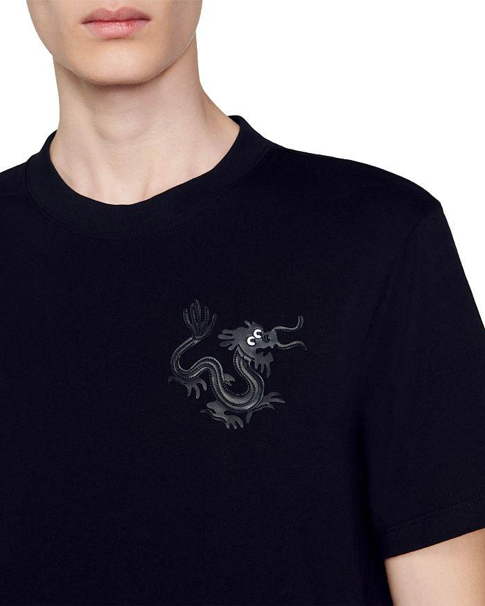 Sandro Short Sleeve Crewneck Dragon Tee 6