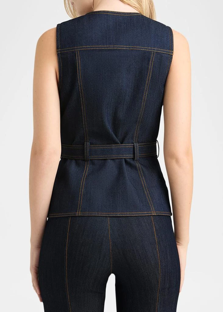 Cinq a Sept Reenee Belted Denim Vest 3