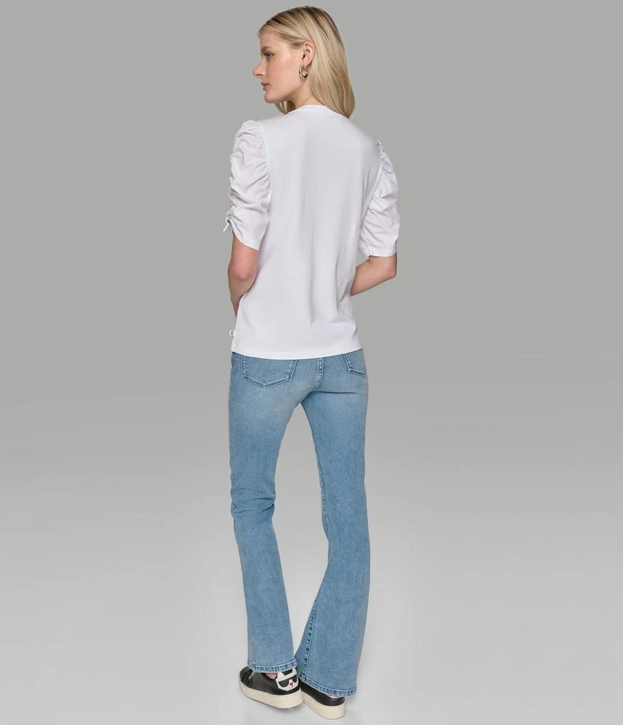 Karl Lagerfeld Paris RUCHED SHORT SLEEVE TOP WITH PINS 4