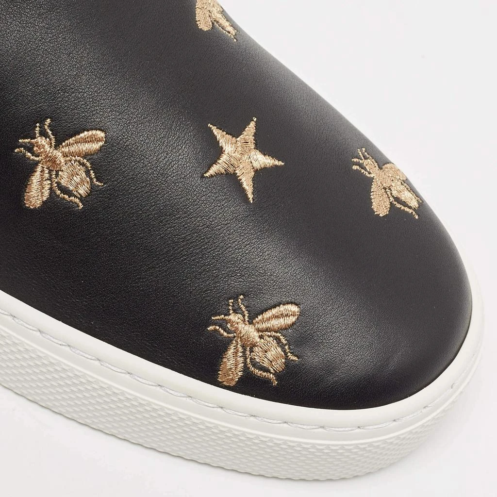 Gucci Gucci Black Leather Bees Slip On Sneakers Size 40 7
