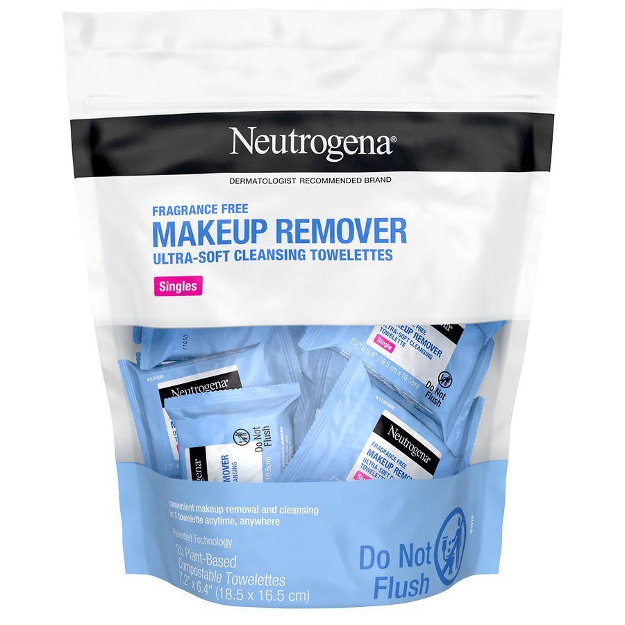 Neutrogena Makeup Remover Face Wipe Singles Fragrance-Free