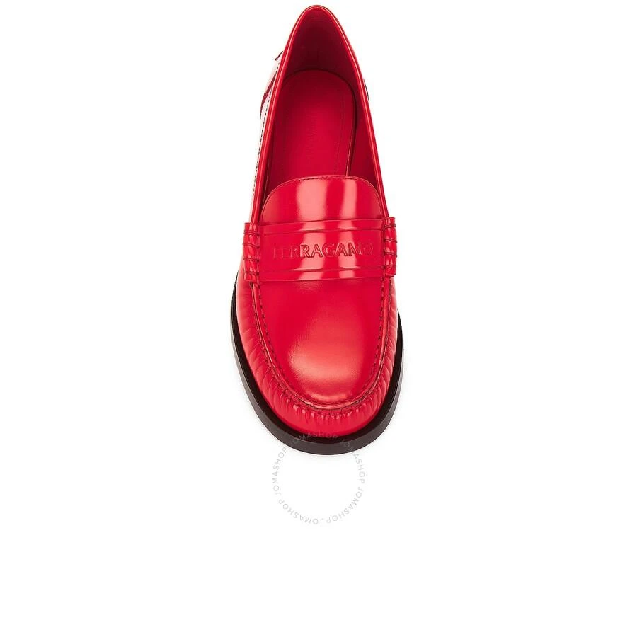 Salvatore Ferragamo Red Irina Leather Moccasin 3