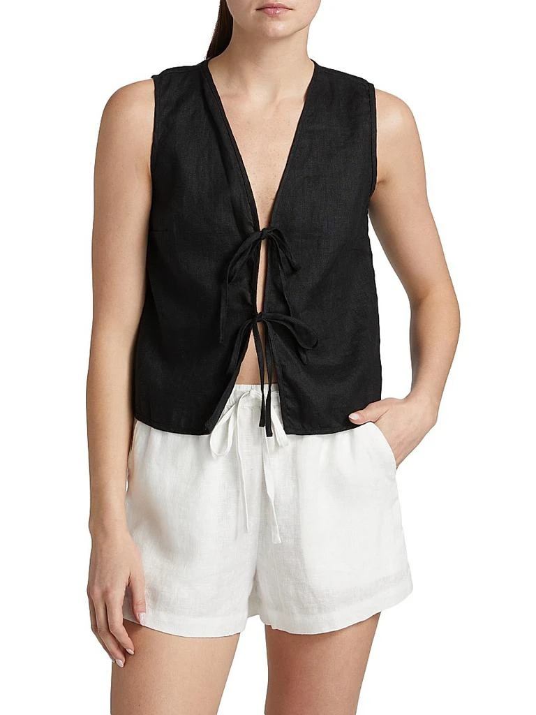 Rails Oregon Linen Tie-Front Tank 3