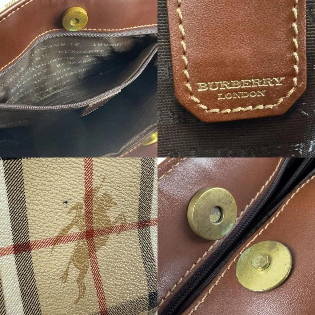 Burberry Coated Canvas Leather Handbag (Pre-Owned) 5