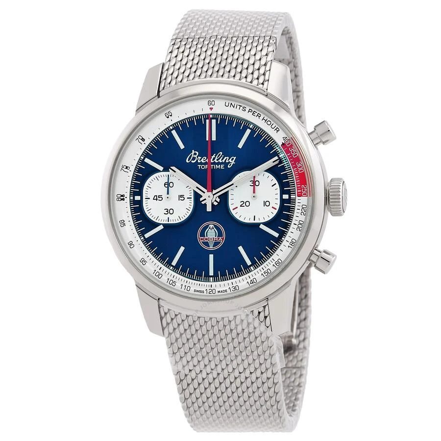 BREITLING Top Time B01 Shelby Cobra Chronograph Automatic Blue Dial Men's Watch AB01763A1C1A1 1