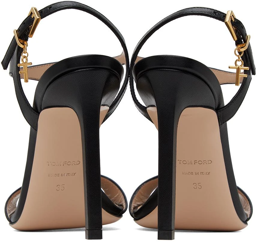 Tom Ford Black T-Strap Heeled Sandals 2