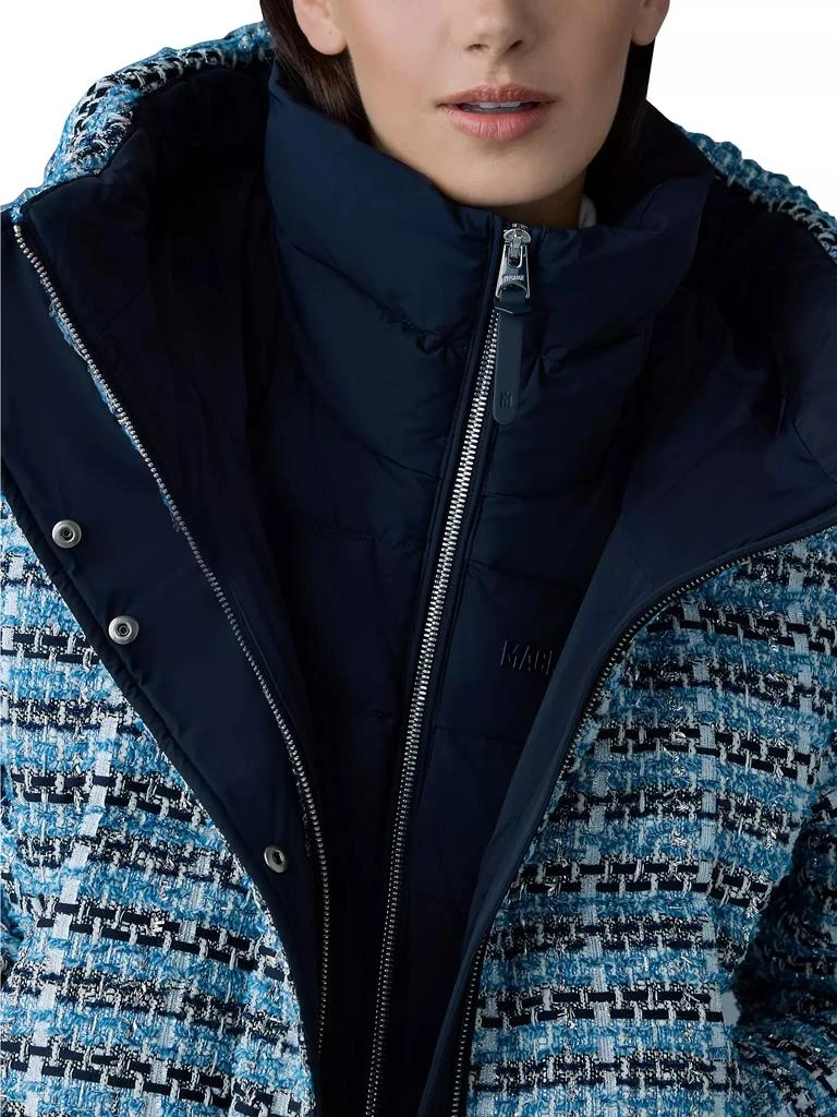Mackage Shirly Mixed Media Tweed Quilted Down Bomber Jacket 6