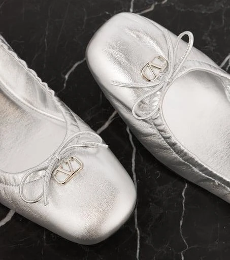 Valentino VLogo Signature leather ballet flats 5