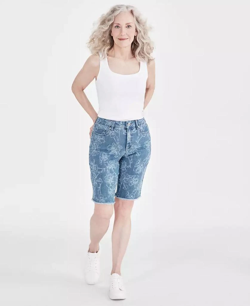 Style & Co Women's Printed Mid-Rise Bermuda Shorts, Created for Macy's 1