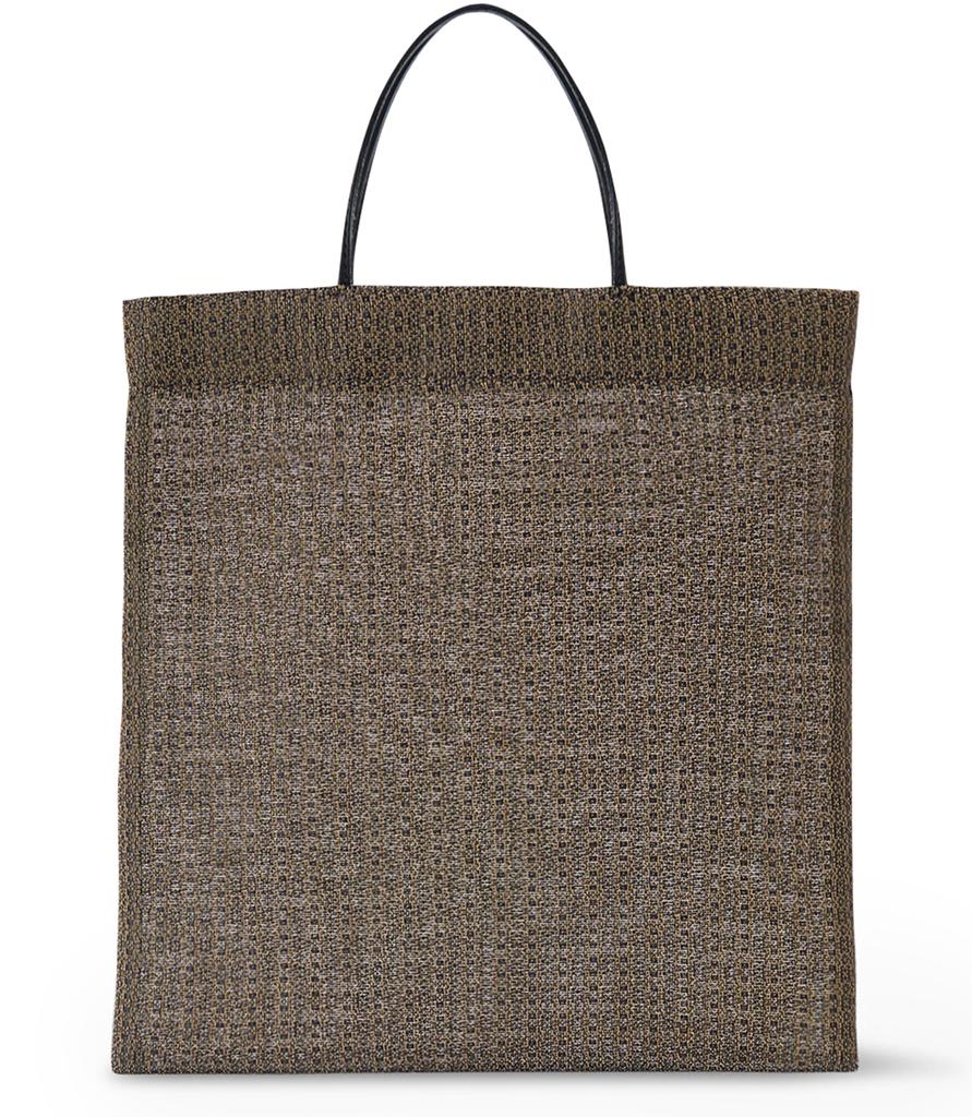 【The Row】 Barn Mini leather-trimmed tote bag Barn Mini leather-trimmed tote bag in neutrals - The Row
