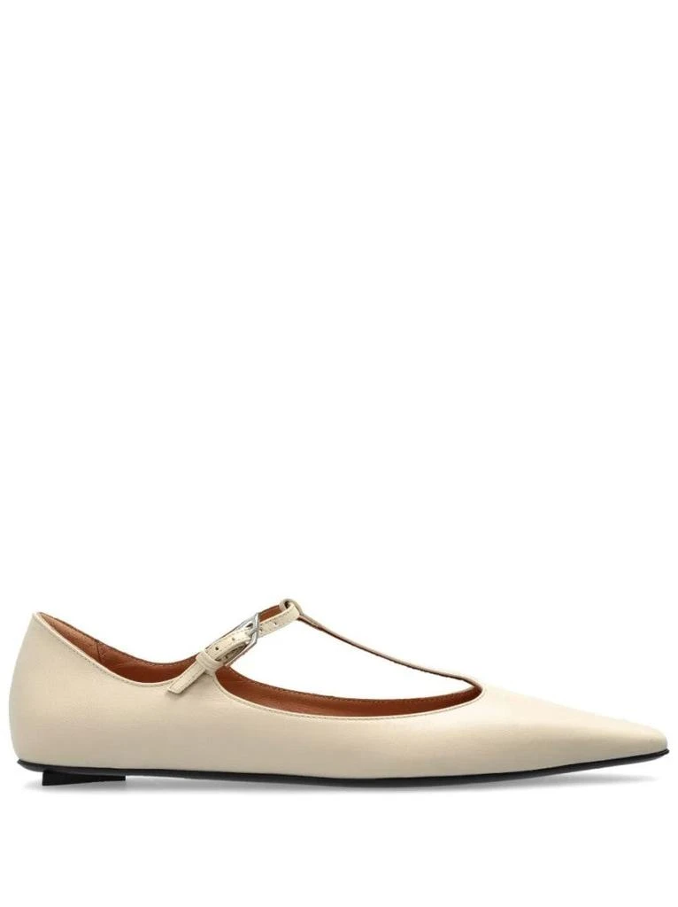 The Attico Juno Ballerina Pointed Toe T-Strap Flat 1
