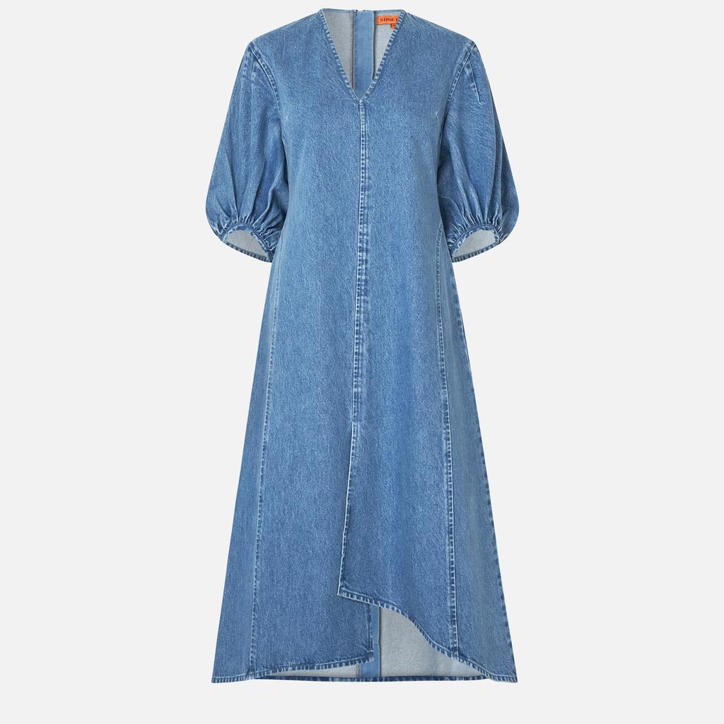 Stine Goya Stine Goya Puff Sleeves Denim Midi Dress