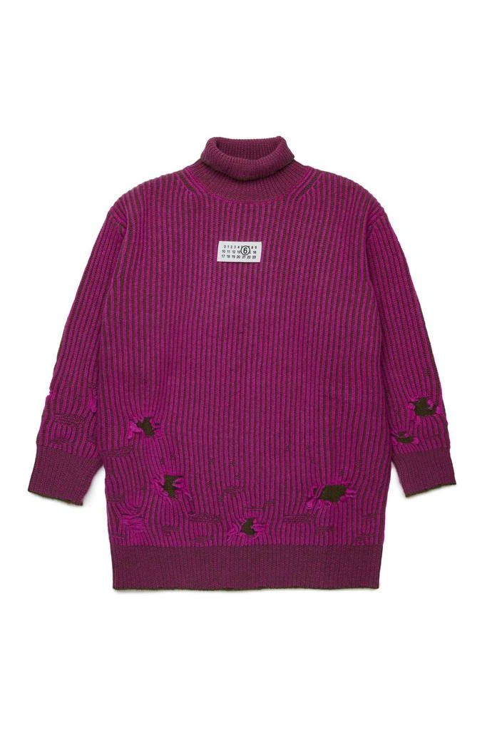 MM6 Maison Margiela Kids Numeric Logo Patch High-Neck Knit Dress  On Sale  Now with Up to 56% Off | Discover Exclusive Deals & Savings at BeyondStyle   Authentic MM6 girl|kids|dresses|apparel &