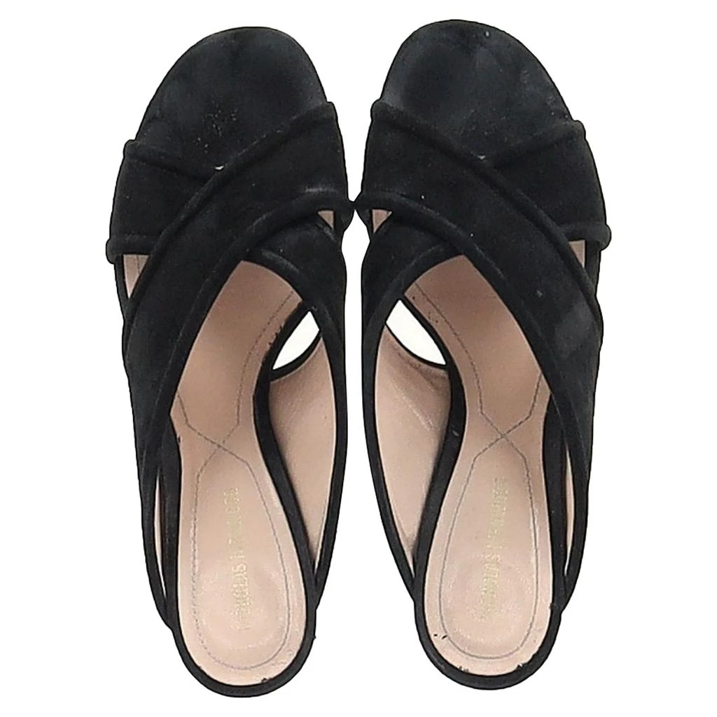 Nicholas Kirkwood Cross-Strap Mules in Black Suede 3