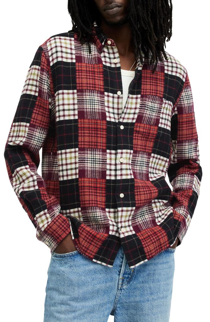 ALL SAINTS Patchi Organic Cotton Button-Up Shirt