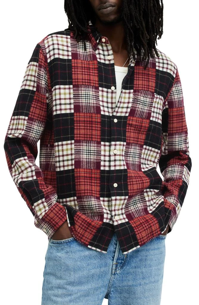 ALL SAINTS Patchi Organic Cotton Button-Up Shirt 1