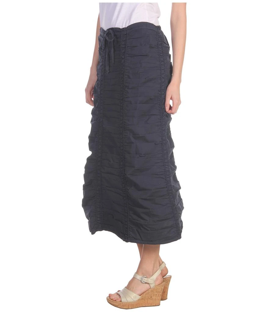 XCVI Stretch Poplin Double Shirred Panel Skirt 2