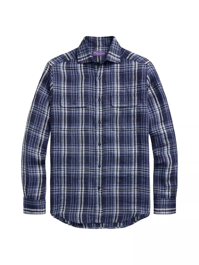 Ralph Lauren Stewart Plaid Linen Shirt 1