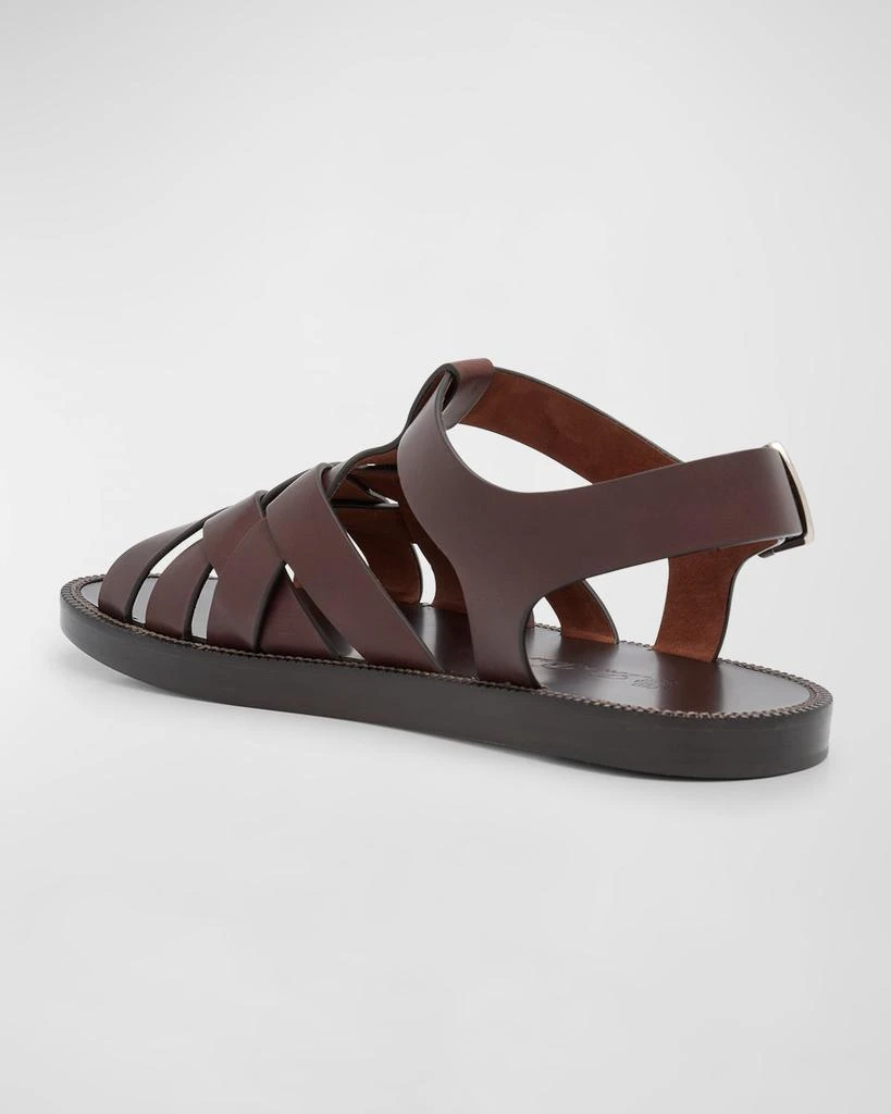 Loro Piana Men's Kumihimo Leather Sandals 3