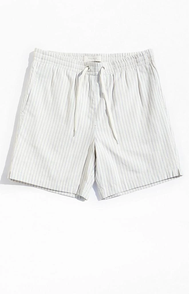 PacSun Stripe Textured Linen Shorts 1